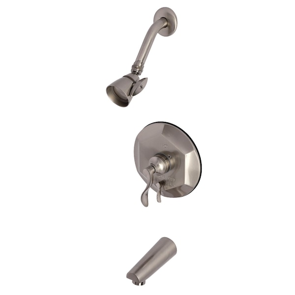 Tub and Shower Faucet, 3, Wall Mount, Brushed Nickel